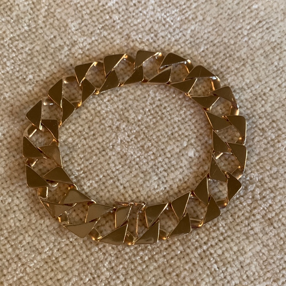 Curb bracelet 14 kt yellow gold 8 inches 24 grams